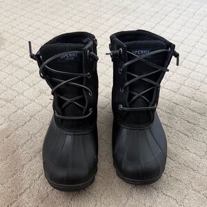 Sperry Women's Black Duck Boots